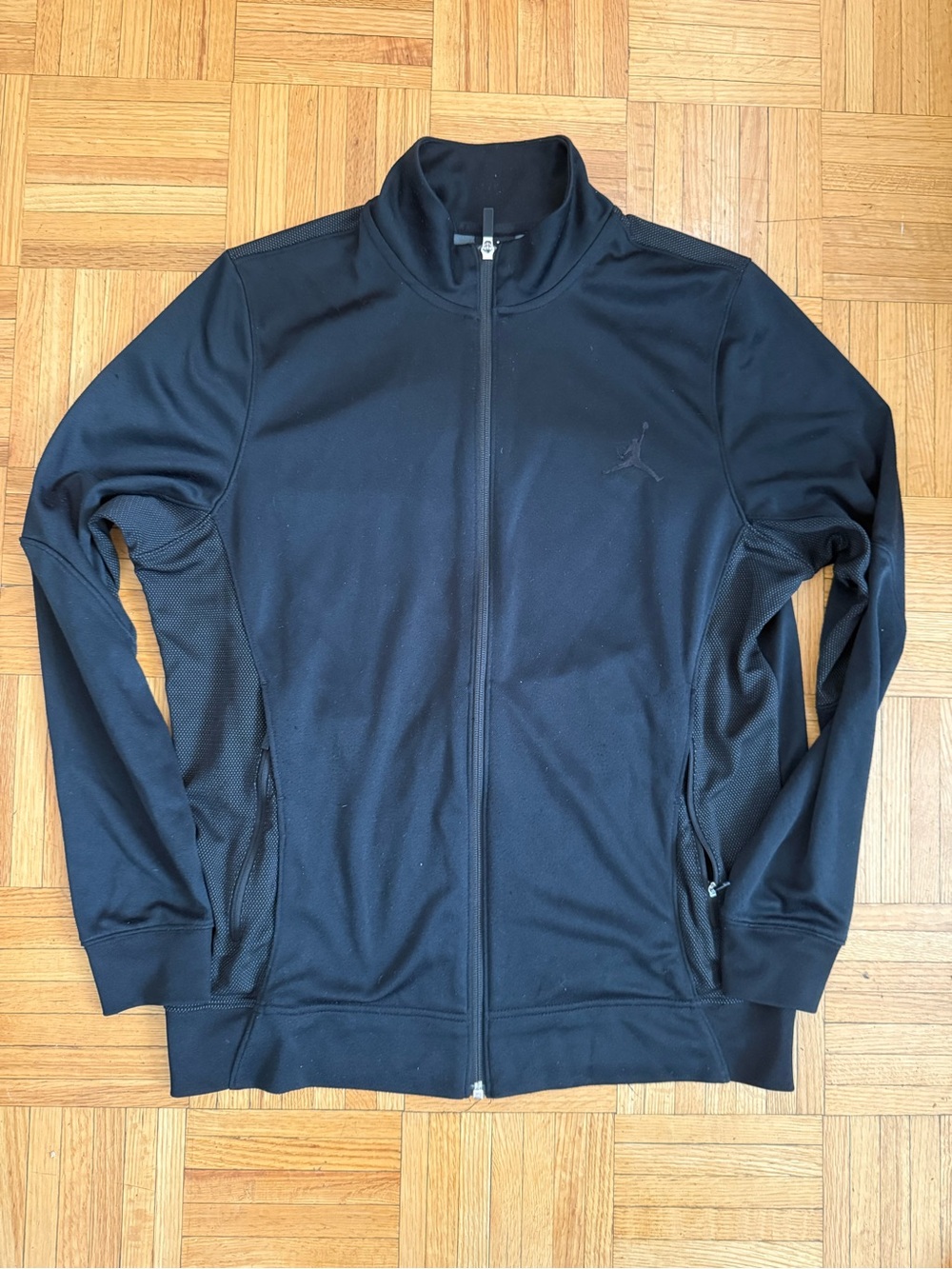 Jordan Dri-Fit Mens Black Zip Up Trainer Jacket Sweater Size L